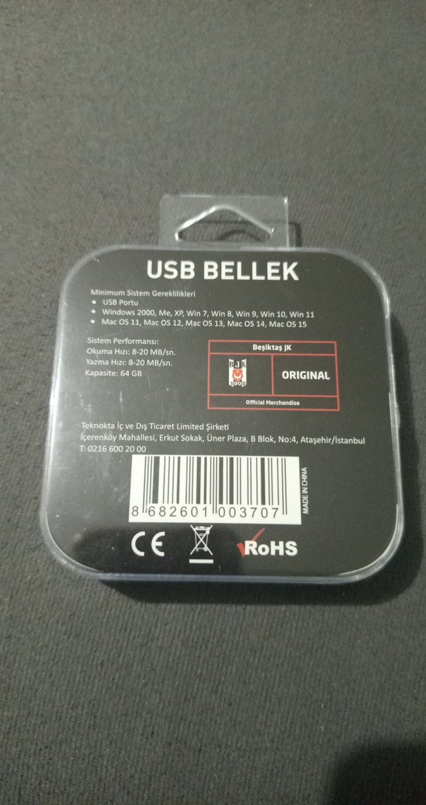 Beşiktaş Lisanslı Forma USB Bellek Anahtarlık 64GB - Görsel 3