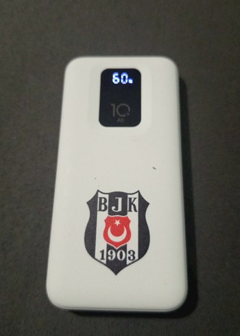 Beşiktaş Logolu Beyaz Power Bank - Görsel 2