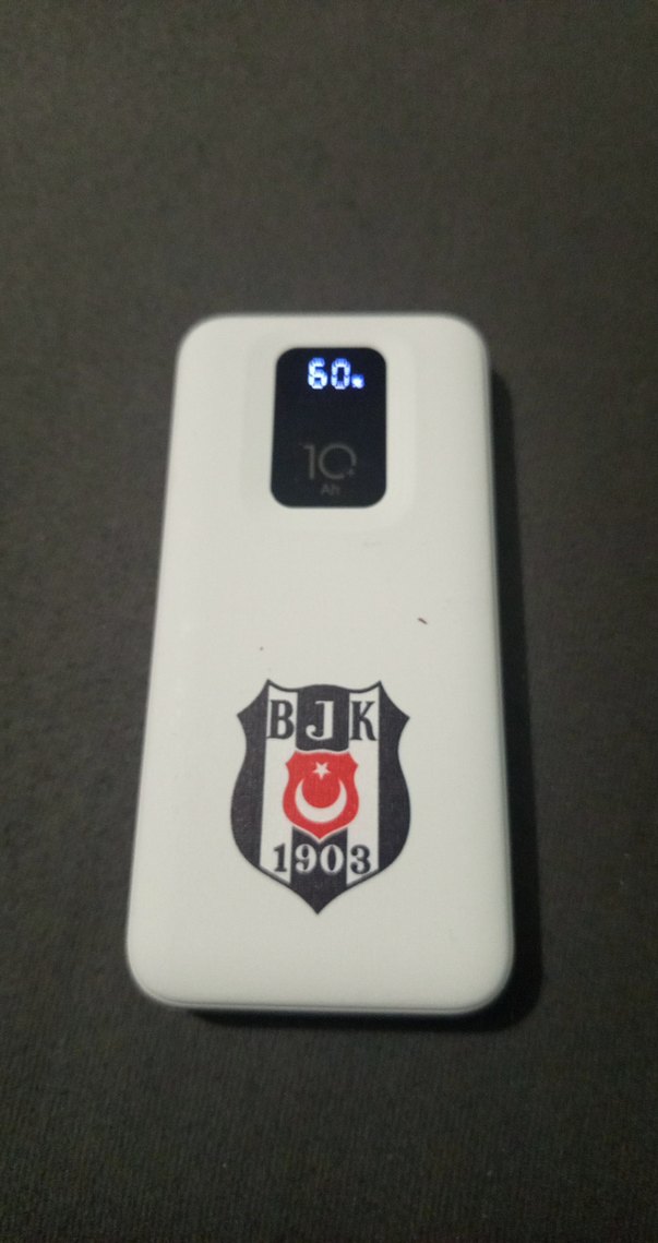 Beşiktaş Logolu Beyaz Power Bank - Görsel 2