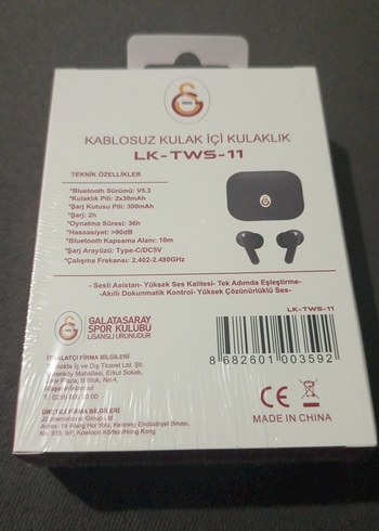 Galatasaray Lisanslı Kablosuz Kulak İçi Kulaklık - Görsel 4