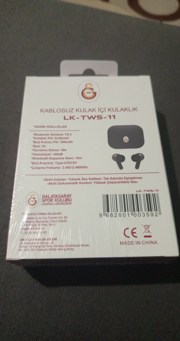 Galatasaray Lisanslı Kablosuz Kulak İçi Kulaklık - Görsel 4