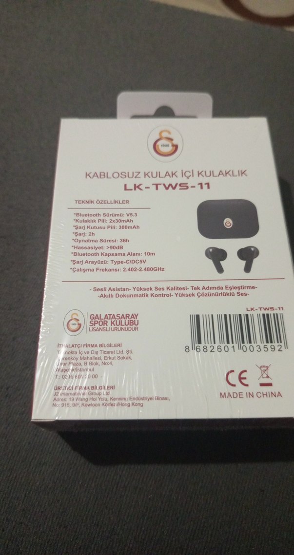 Galatasaray Lisanslı Kablosuz Kulak İçi Kulaklık - Görsel 3