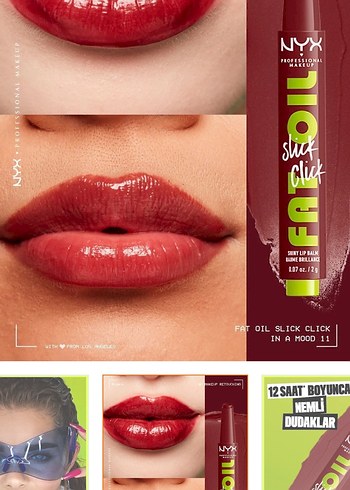 NYX Fat Oil Slick Click Parlak Dudak Stick 11 In A Mood - Görsel 2