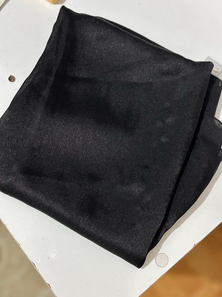 Drapeli Siyah Uzun Kollu Uzun Elbise - Görsel 4