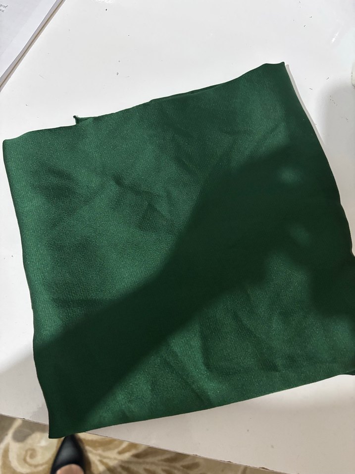 Uzun Kol Drapeli Zümrüt Yeşili Kadın Abiye Elbise - Görsel 4