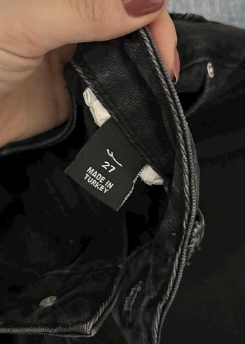 Siyah Bilek Boy Straight Jean Pantolon - Görsel 4