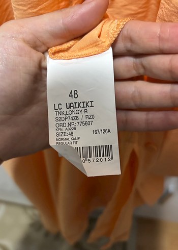 Kadın Turuncu Uzun Kollu Salaş Tunik - Görsel 2