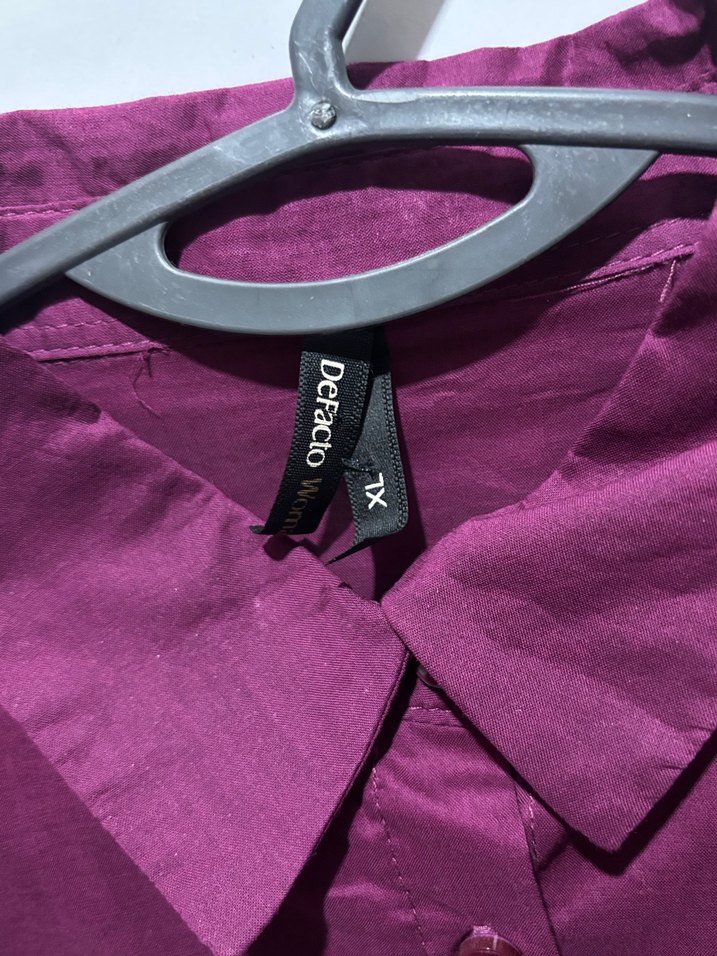 Mor / Mürdüm Midi Kadın Tunik Gömlek - Görsel 2