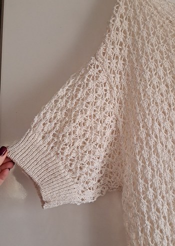 Bej Örgü Bohem Kadın Triko - Görsel 3