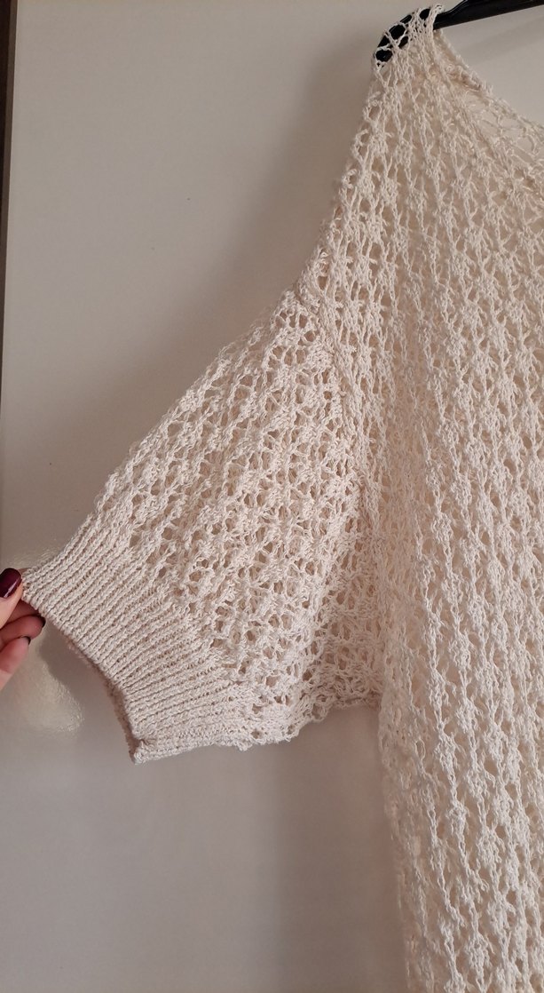 Bej Örgü Bohem Kadın Triko - Görsel 3