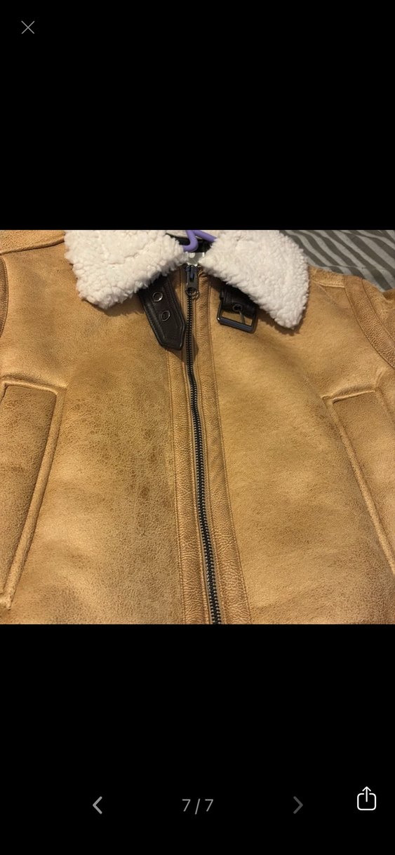 Bej Süet Kadın Ceket, Kürklü, Günlük - Görsel 5