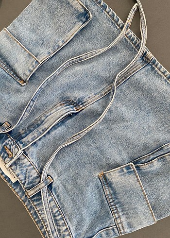 Düğmeli Mini Denim Kadın Kot Şort