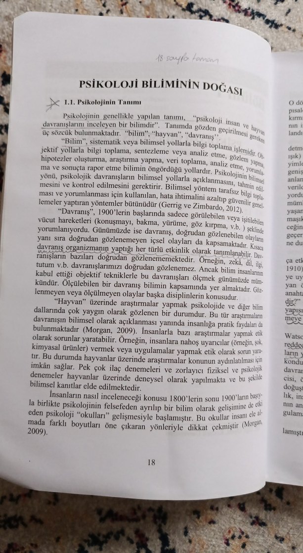 Psikolojiye Giriş - 3. Baskı - Görsel 2