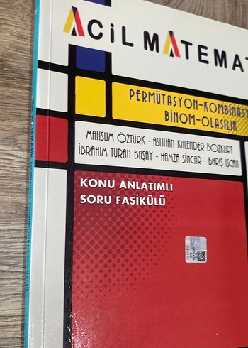 Acil Matematik Permütasyon Kombinasyon Kitabı