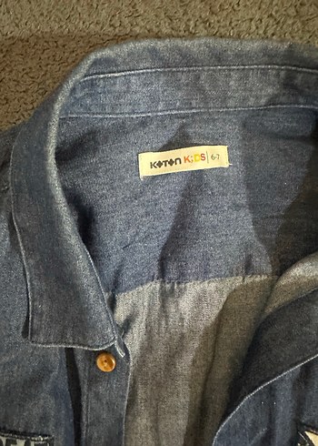 Koton Gri Denim Erkek Çocuk Gömlek
