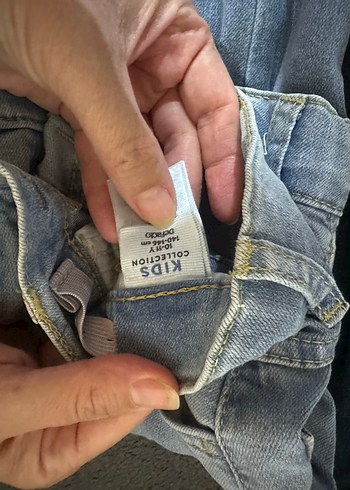 10 Yaş Beden Gri Erkek Çocuk Denim Normal Boy Pantolon