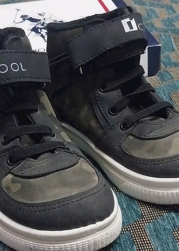 Cool Club Gri Kamuflaj Erkek Çocuk Botu Velcro