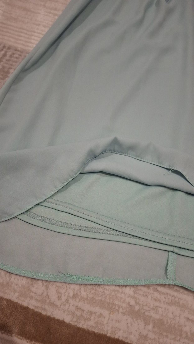 Su Yeşili Halter Yaka Elbise - Görsel 2