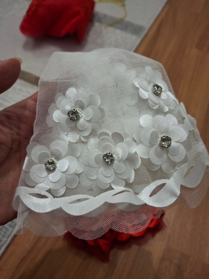 Dantel Çiçekli Bohem Gelin Aksesuarı - Görsel 3
