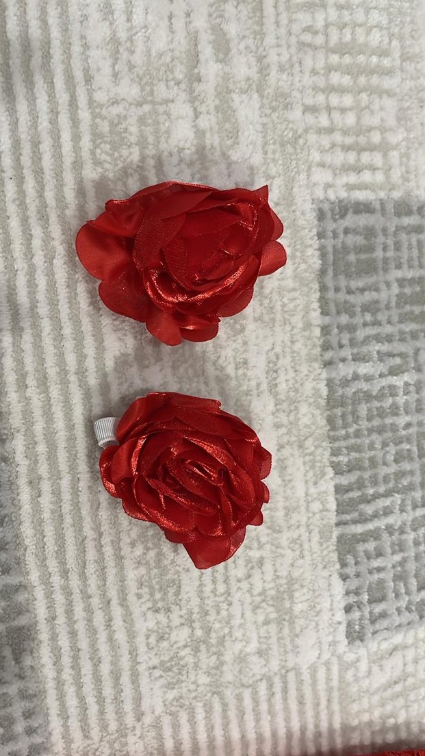 Kırmızı Dantel Bohem Gelin Aksesuarı - Görsel 4