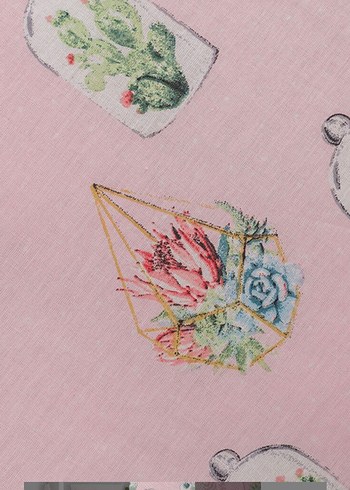 Pembe Pastel Baskılı Nevresim Takımı - Görsel 7