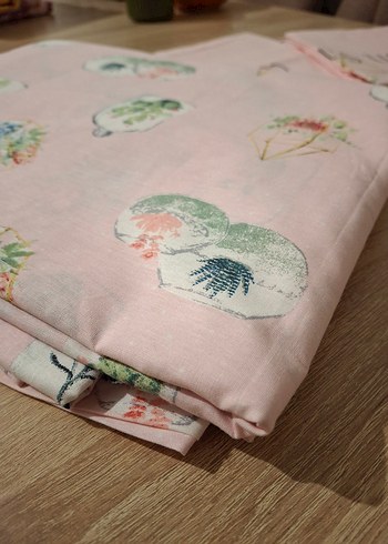 Pembe Pastel Baskılı Nevresim Takımı - Görsel 2