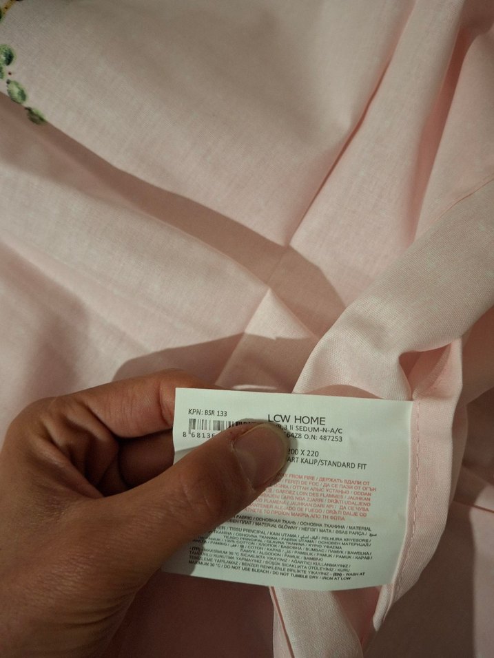 Pembe Pastel Baskılı Nevresim Takımı - Görsel 4