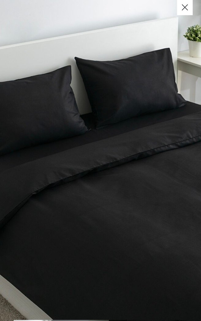 Düz Siyah Nevresim Takımı - Görsel 3