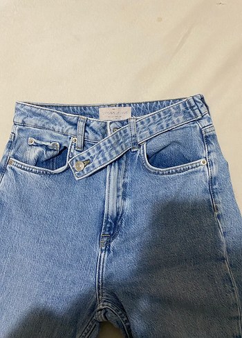 Tokalı Gri Mavi Regular Fit Midi Kot Pantolon