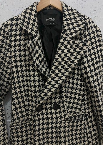 s Beden Kazayağı Desenli Blazer
