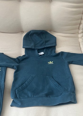 Adidas Erkek Çocuk Koyu Mavi Sweatshirt ve Eşofman Takımı