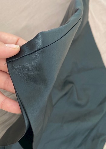Koton Siyah deri Mini Etek