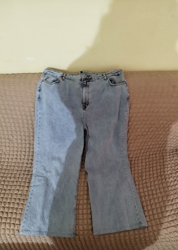 Trendyol & Milla Gri Düğmeli Kadın Midi Kot Pantolon