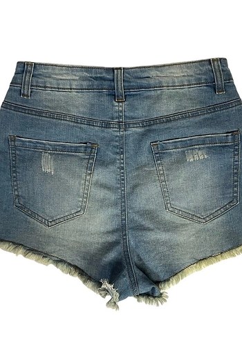 Bohem Desenli Kadın Kot Şort - Görsel 4