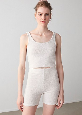 Açık Bej Light Lounge Şort Pijama Takımı - Görsel 2