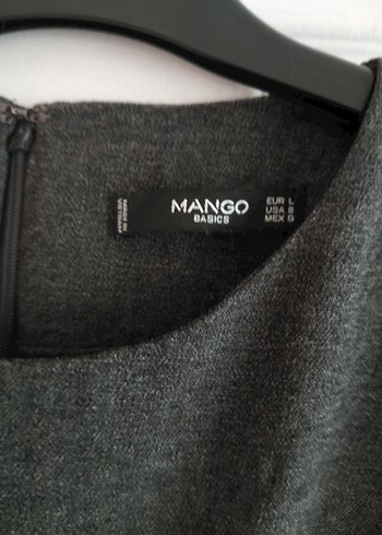 Gri Kısa Kollu Piliseli Triko Elbise - Görsel 5