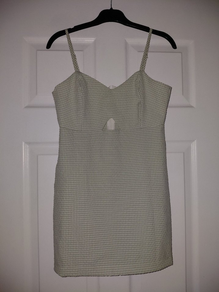 Pencere Detaylı Askılı Mini Dokuma Tulum TWOSS22TU0277 - Görsel 5