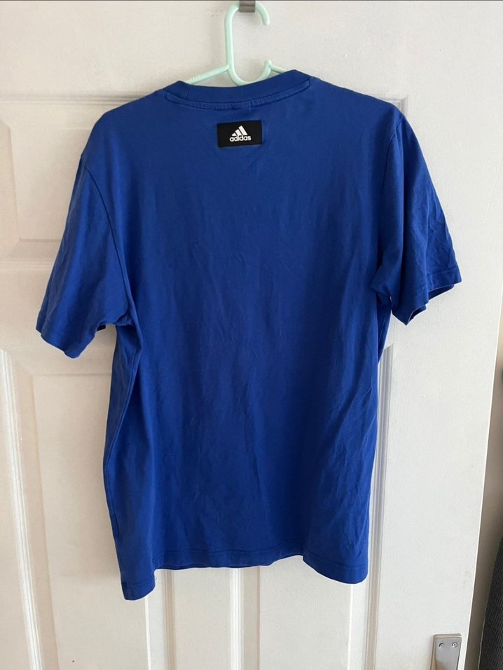 Erkek Mavi Baskılı Spor Tişört - Görsel 5