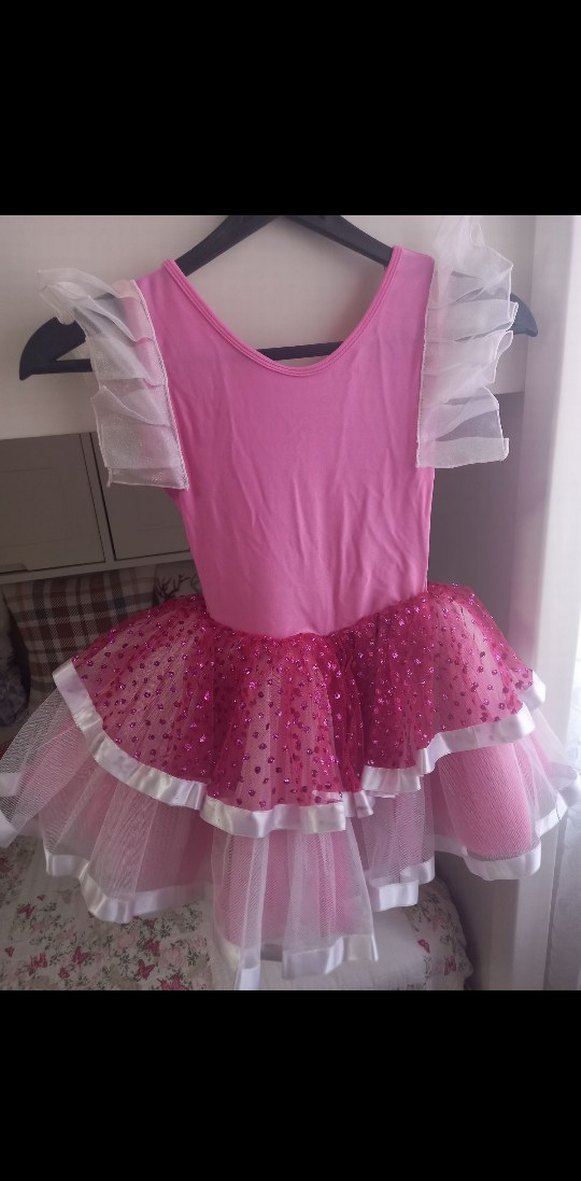 Pembe Fırfırlı Bale Elbisesi - Görsel 2