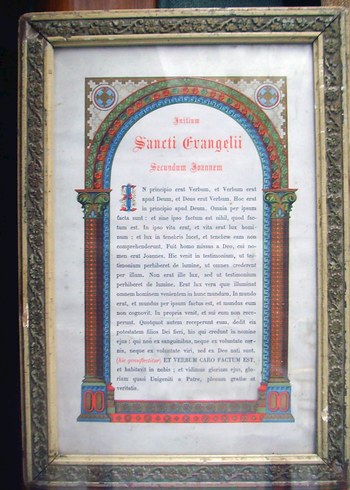 Eski Kilise yazı levha antika