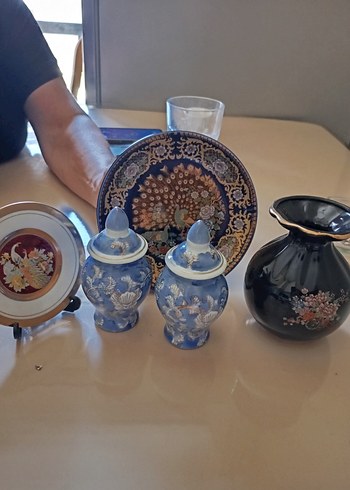 Koyu Mavi Desenli Geleneksel Sofra Takımı