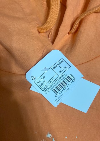 LC Waikiki Pastel Bej Kapüşonlu Baskılı Sweatshirt
