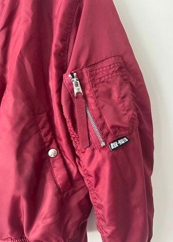 l Beden bordo Renk Bershka Bordo Fermuarlı Bomber Ceket