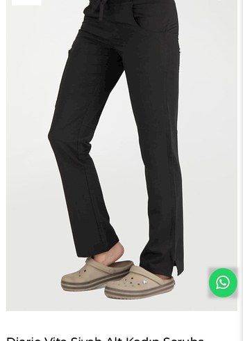 Vita Siyah Kadın Scrubs Hemşire Cerrahi Pantolon - Görsel 2