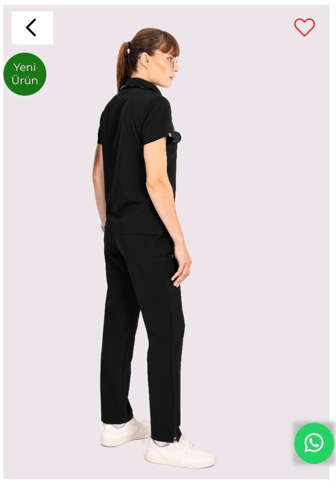 Vita Siyah Kadın Scrubs Hemşire Cerrahi Pantolon - Görsel 5