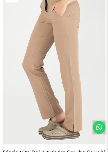 Vita Bej Kadın Scrubs Hemşire Cerrahi Pantolon - Görsel 2