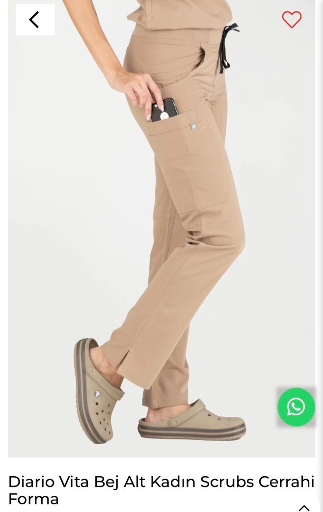 Vita Bej Kadın Scrubs Hemşire Cerrahi Pantolon - Görsel 3