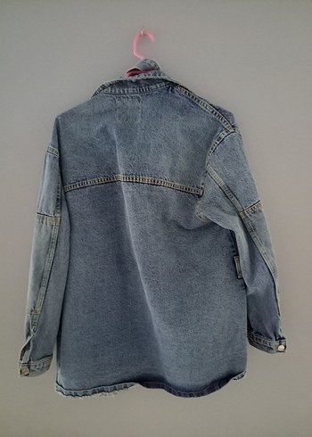 Gevşek Kesim Midi Denim Ceket - Görsel 2