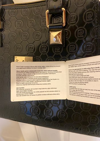  Beden Pierre Cardin Siyah Deri Kadın Çanta