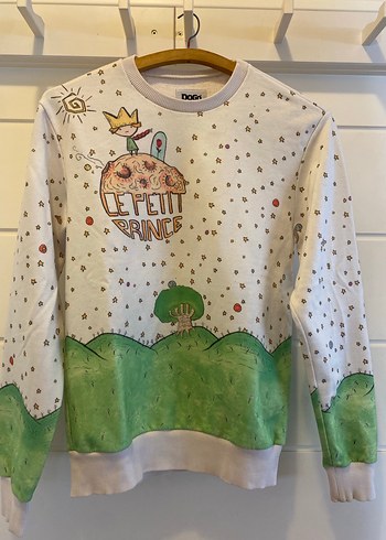 Yeşil Küçük Prens Baskılı Sweatshirt